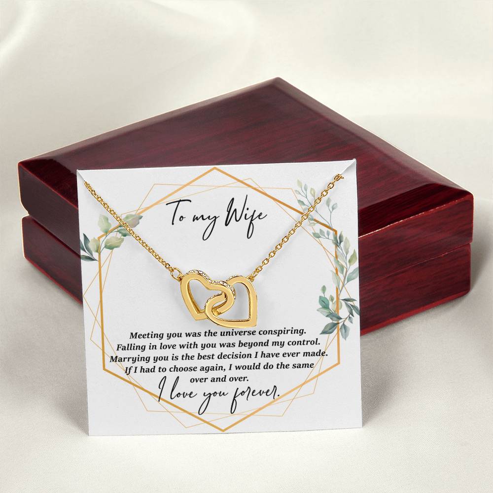 The Universe Conspires Interlocking Hearts Necklace