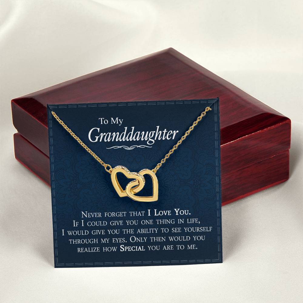 Perfect Gift For Granddaughter - How Special You Are To Me Interlocking Hearts Necklace
