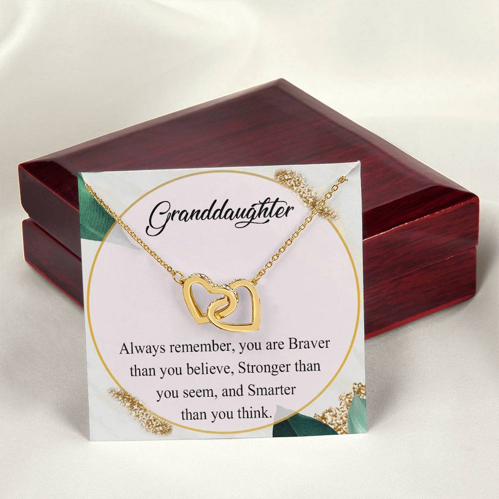 Granddaughter Necklace Personalized Granddaughter Necklace Giftinterlocking Hearts Necklace For Daughtergranddaughter'S Birthday Necklace