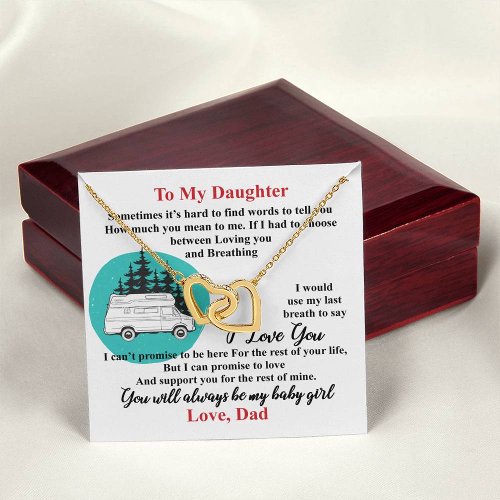 Gift For Daughter - Interlocking Heart Necklace Interlocking Hearts Necklace