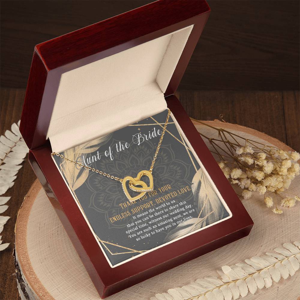 Interlocking Hearts Aunt Of The Bride Necklace Gift Wedding Gift From Bride And Groom Bridal Party Thank You Gift Aunt Wedding Gift Gift For Aunt Interlocking Hearts Necklace