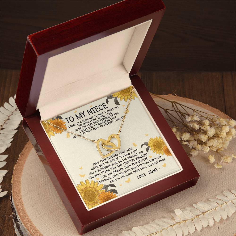 Today Is Good Day - Great Gift For Niece Interlocking Hearts Necklace