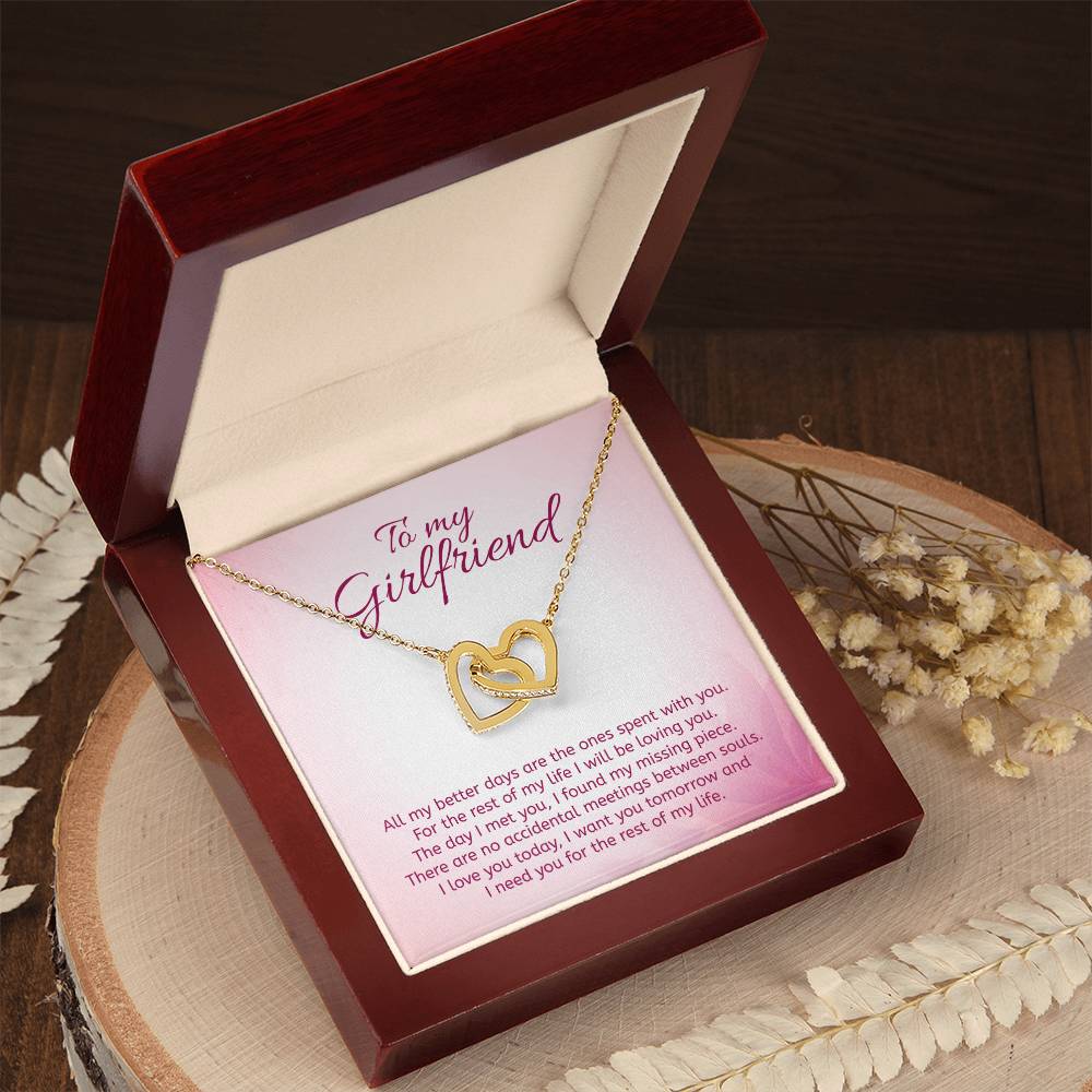 Interlocking Hearts Necklace For Your Girl