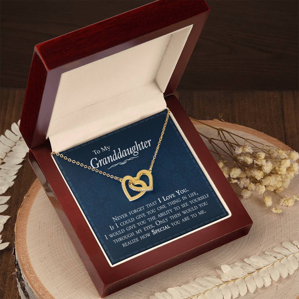 Perfect Gift For Granddaughter - How Special You Are To Me Interlocking Hearts Necklace