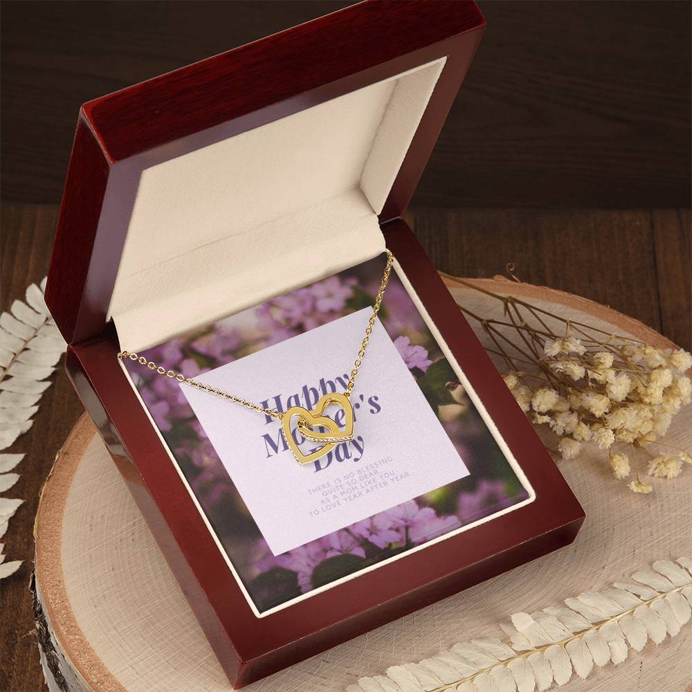 Interlocking Heart Necklace With A Message Card Interlocking Hearts Necklace