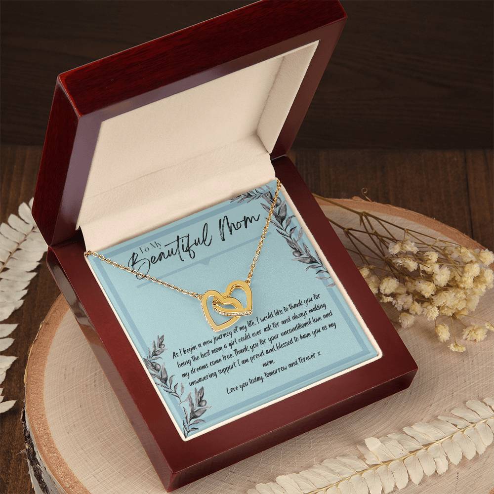Mother Interlocking Hearts Necklace