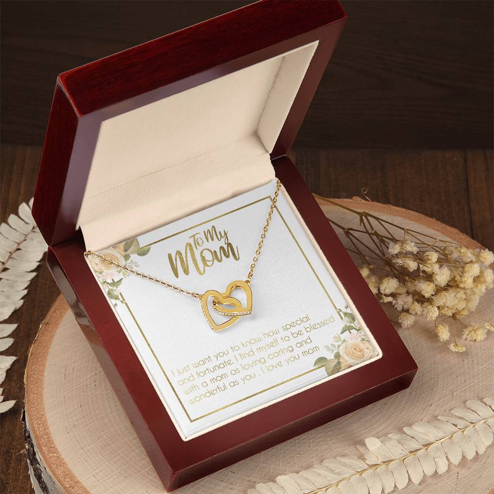 Gift For Mom - Birthday Gift For Mom Mothers Day Gift For Mom Gift For Mom Birthday Necklace For Mom Daughter To Mom Gift Interlocking Hearts Necklace