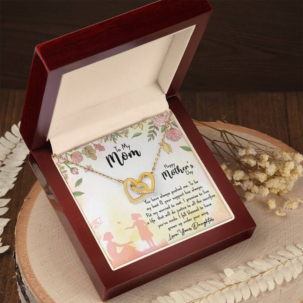 To My Mom Interlocking Hearts Necklace