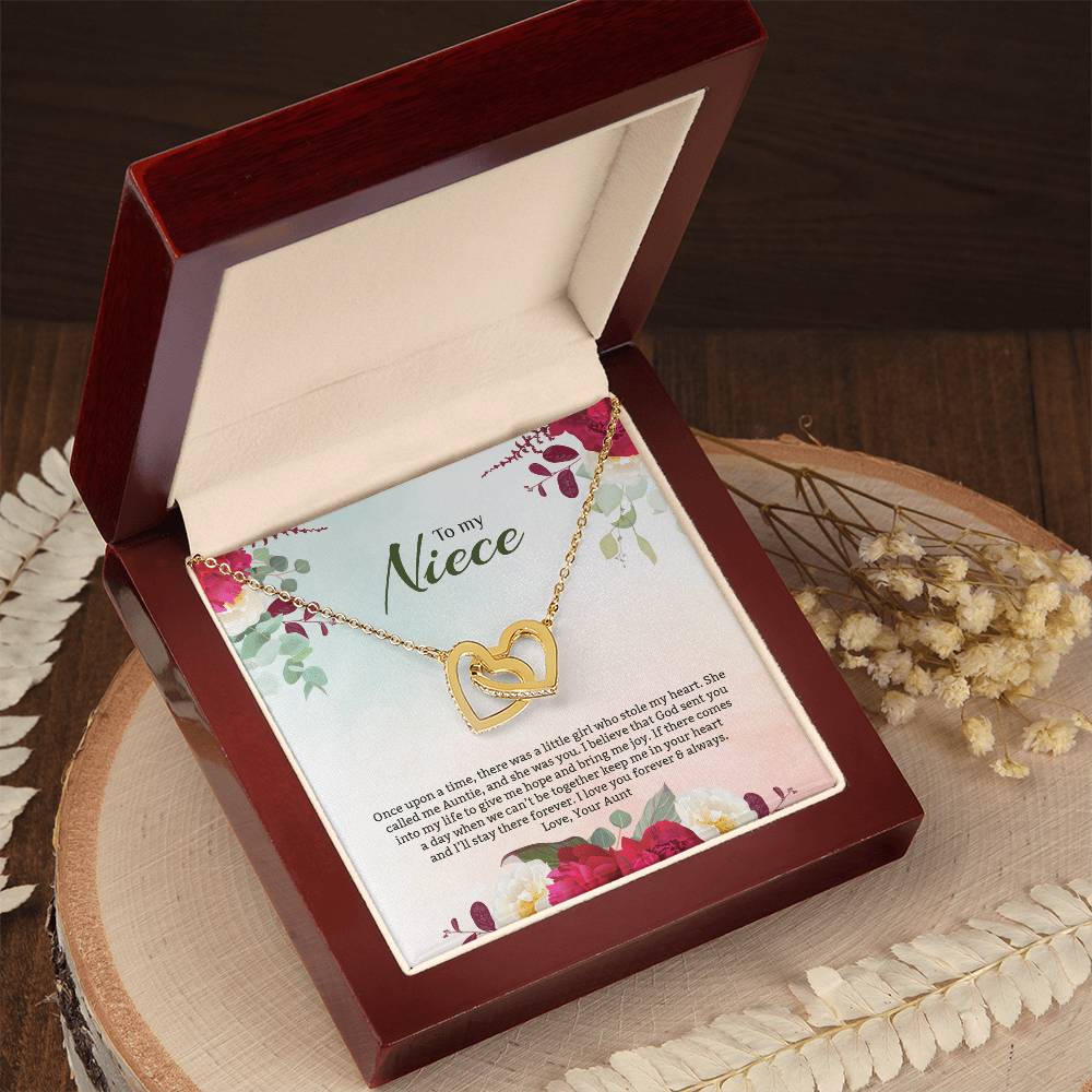 Exquisite Interlocking Hearts Necklace For Niece