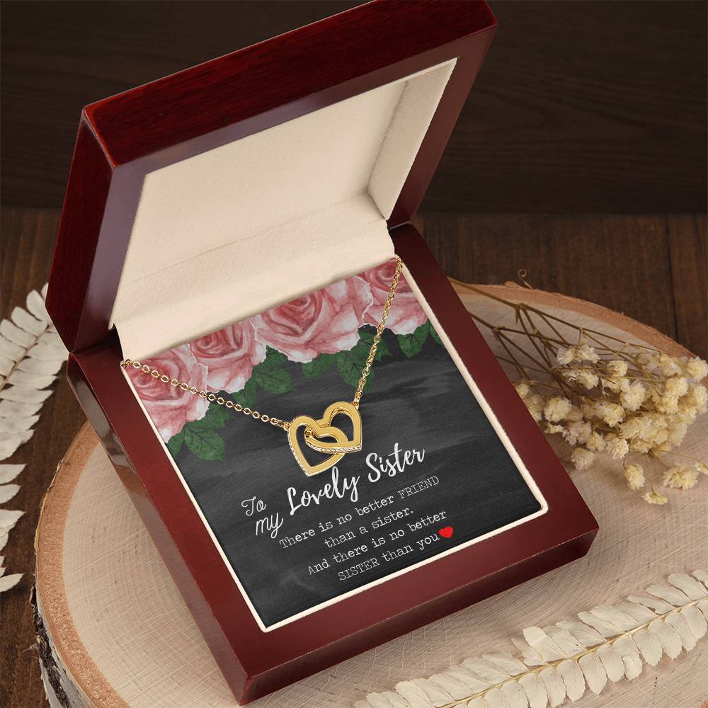 Sisters Necklace Sister Gift Sister Jewelry Lovely Sister Gift Interlocking Hearts Necklace