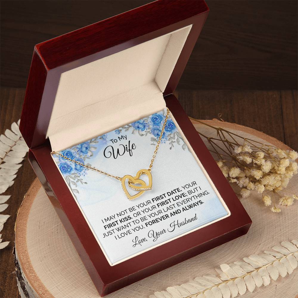 To My Wife Interlocking Hearts Necklace
