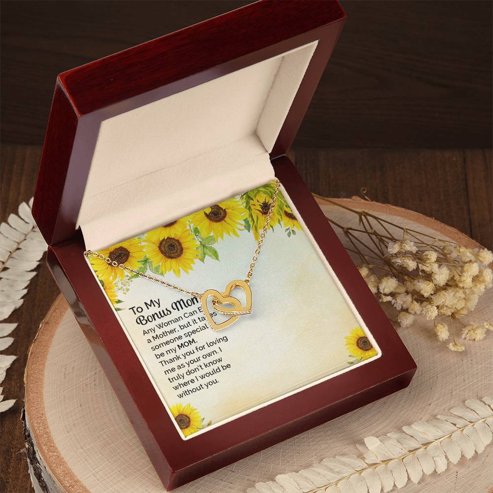 Necklace Gift For Mom To My Mom Necklace Gift Love Knot Necklace For Mom Custom Mom Birthday Necklace Gift My Mom Jewelry Massage Box Interlocking Hearts Necklace