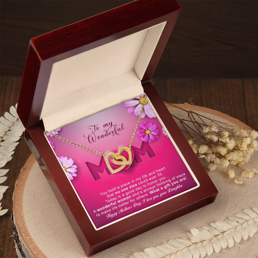 Daughters ! Perfect Mother'S Day Gift - Unique Necklace Interlocking Hearts Necklace