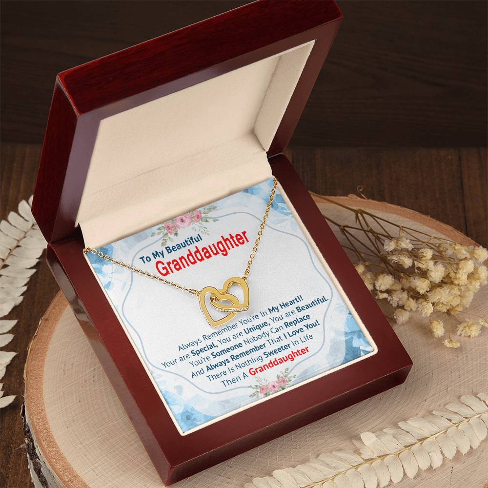 Perfect Gift For Granddaughter Interlocking Hearts Necklace