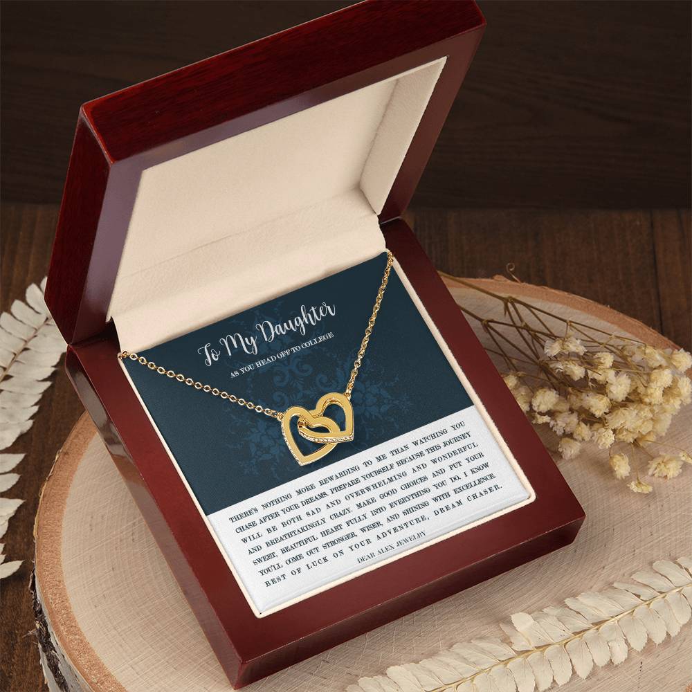 Going To College Necklace Interlocking Hearts Necklace