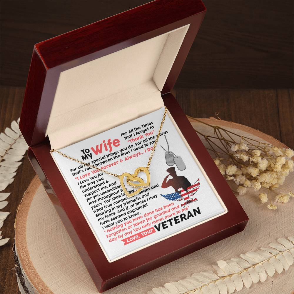 Veteran'S Wife - Interlocking Heart Necklace Interlocking Hearts Necklace