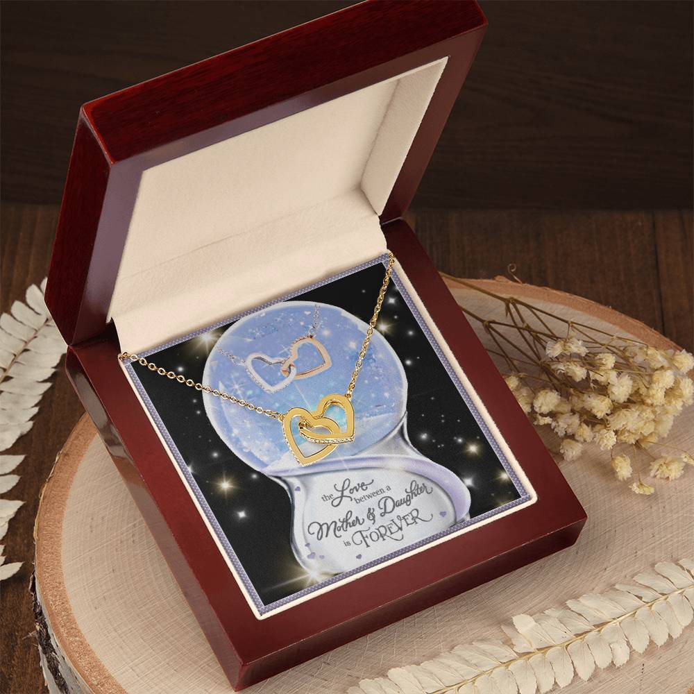 Love Hearts Together 4-Ever Necklace Interlocking Hearts Necklace