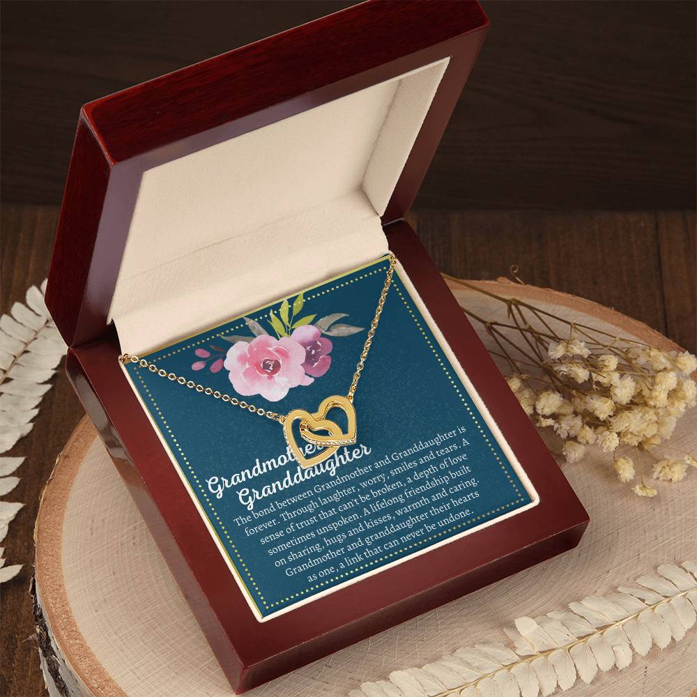 Granadmother & Grandaughter Interlocking Hearts Necklace