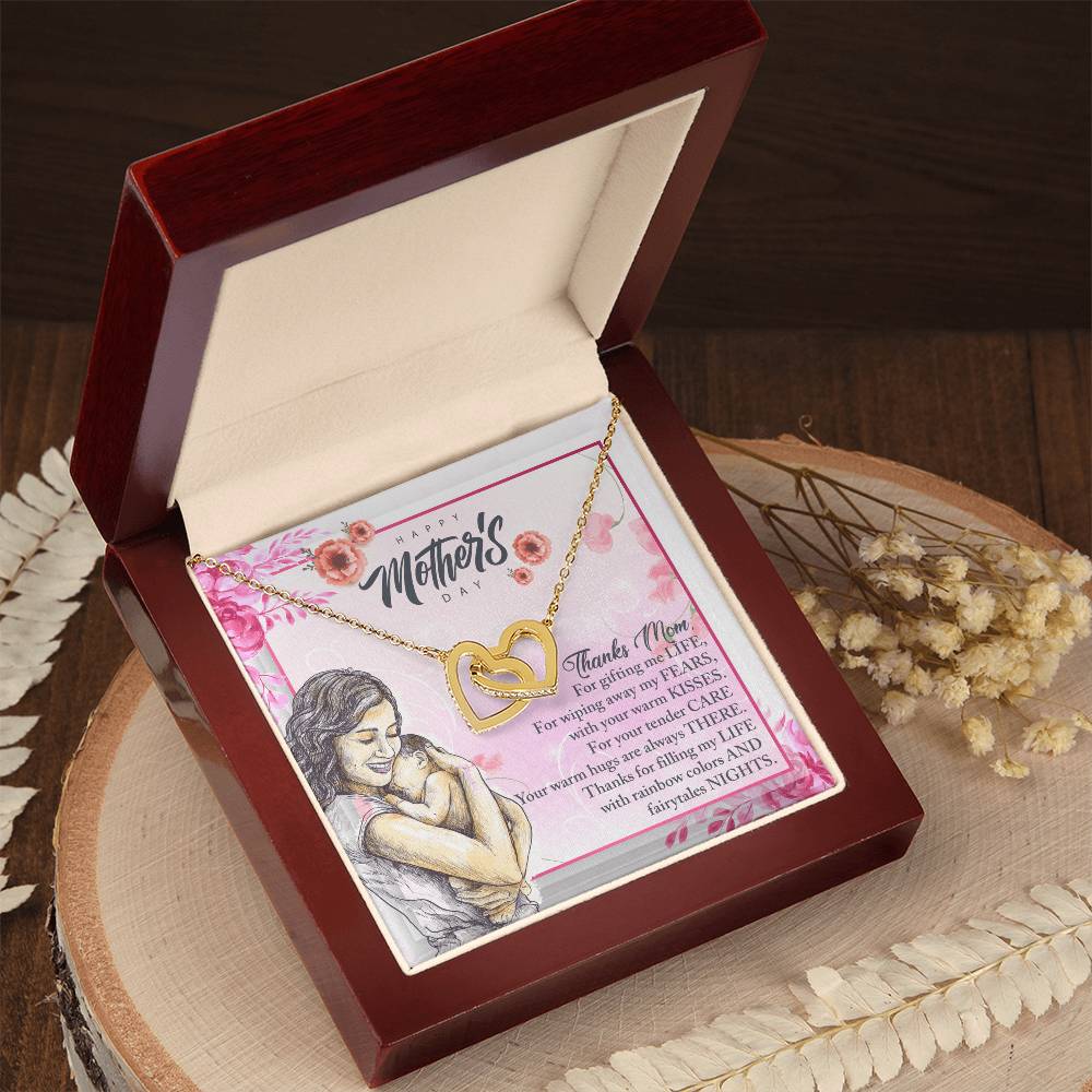 Interlocking Heart Necklace Gift For Mothers Day Interlocking Hearts Necklace