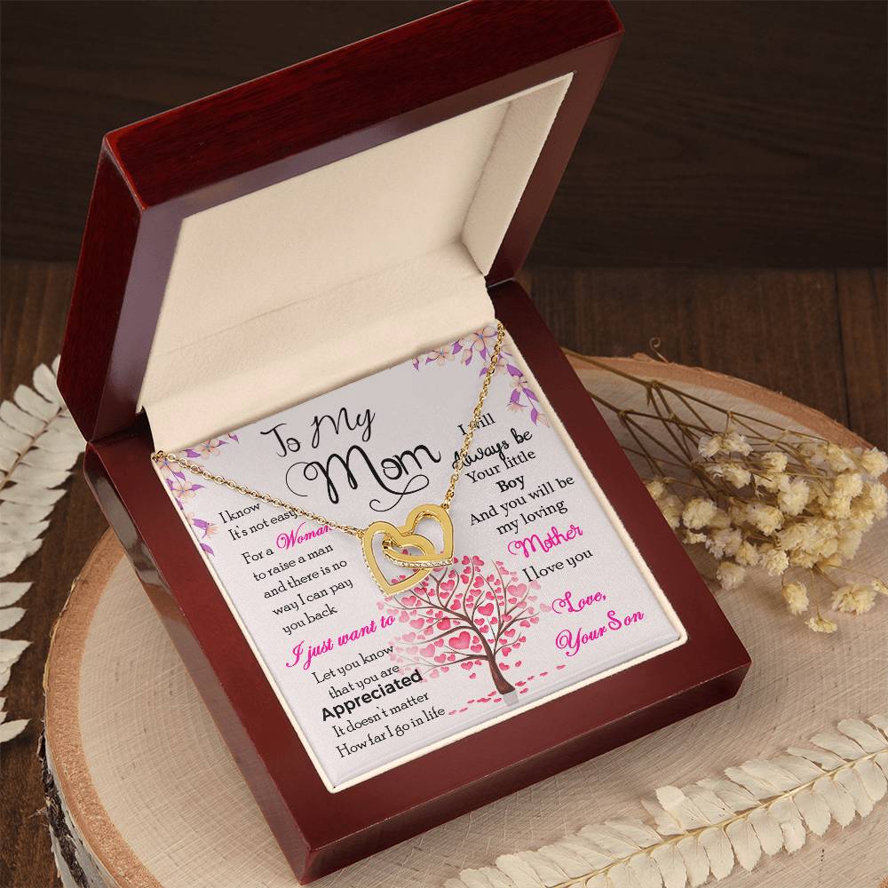Mother'S Day Necklace Interlocking Hearts Necklace