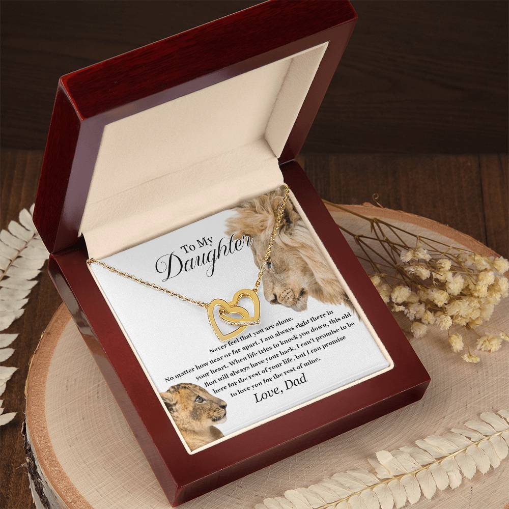 To My Daughter - Special Necklace - L01 Interlocking Hearts Necklace