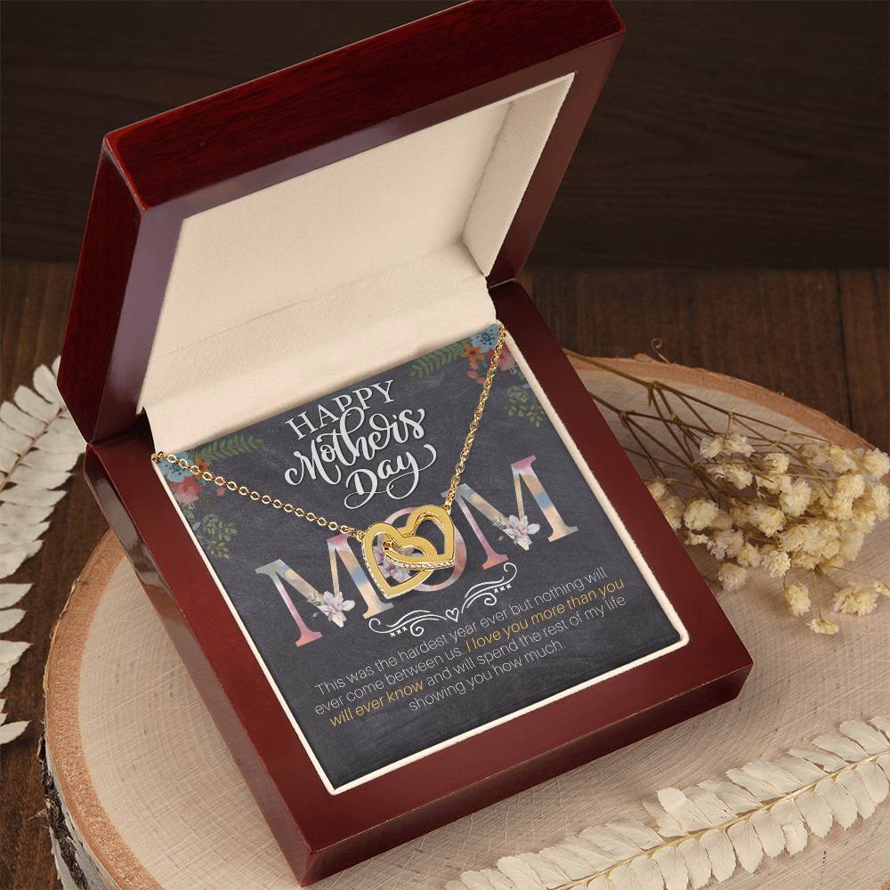 Interlocking Hearts Necklace For Mom