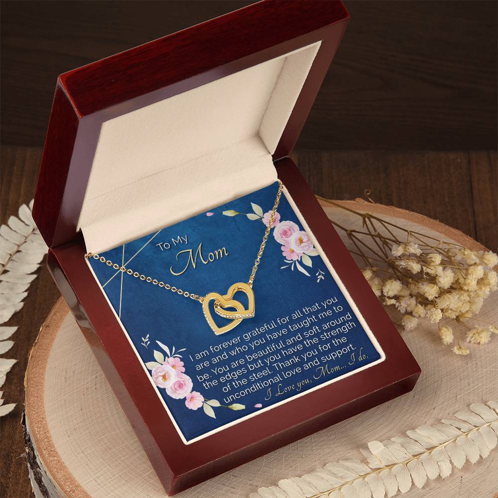 Mother'S Day Gift From Daughter To Mom Love Gift For Mom Interlocking Hearts Necklace