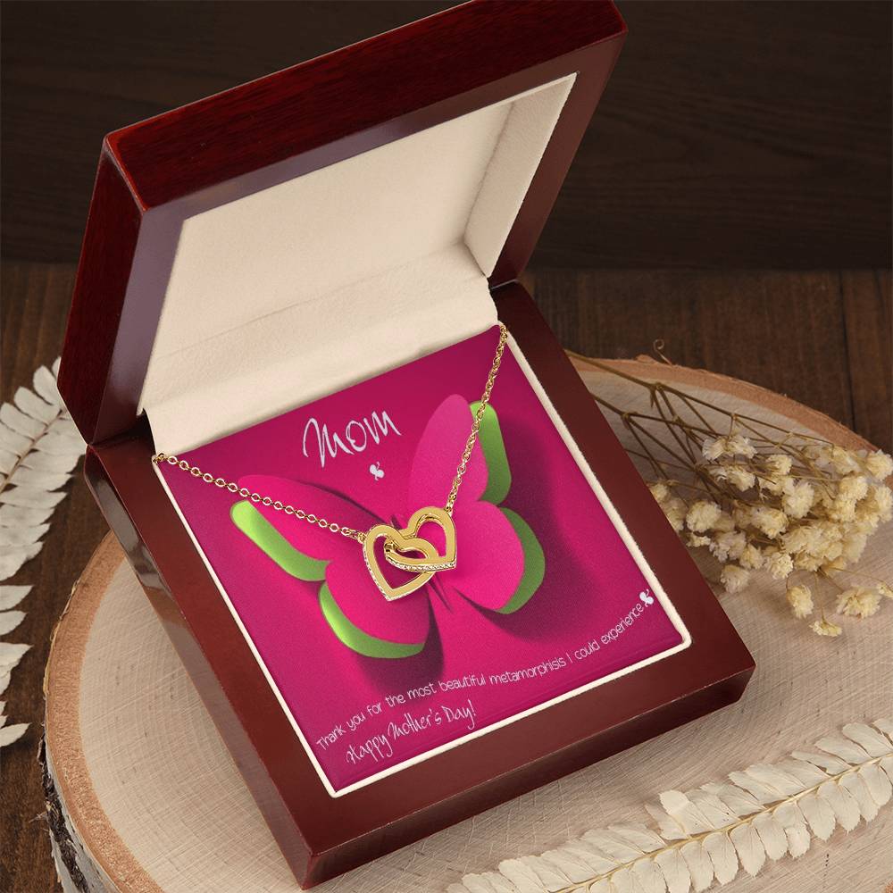 To My Mom Interlocking Hearts Necklace