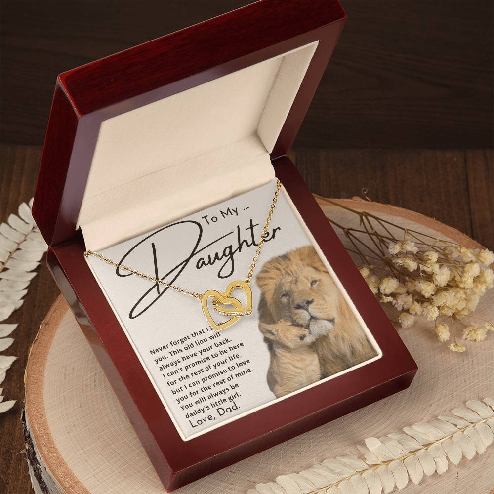 Daddy'S Little Girl Interlocking Hearts Necklace