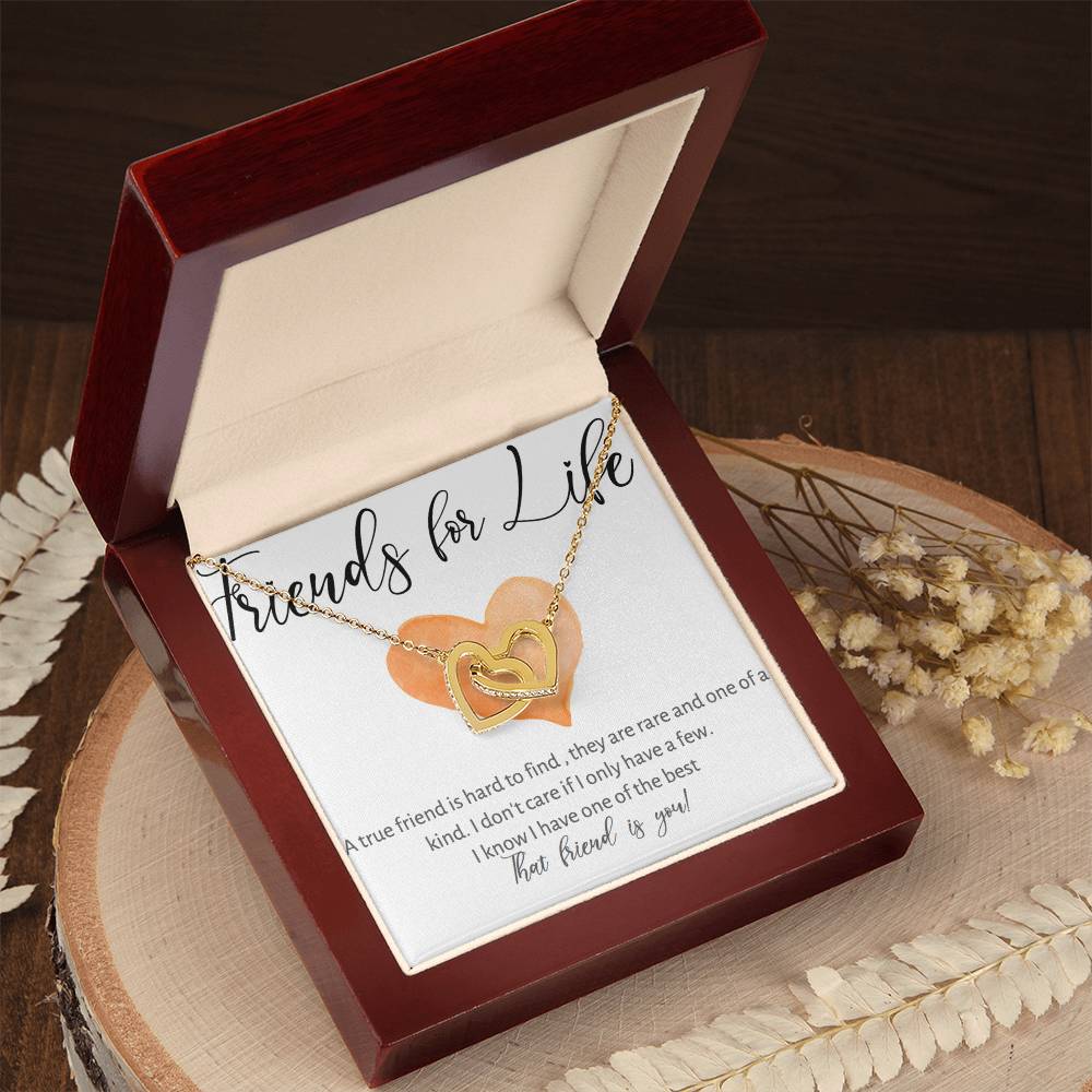 Friends For Life Necklace Interlocking Hearts Necklace