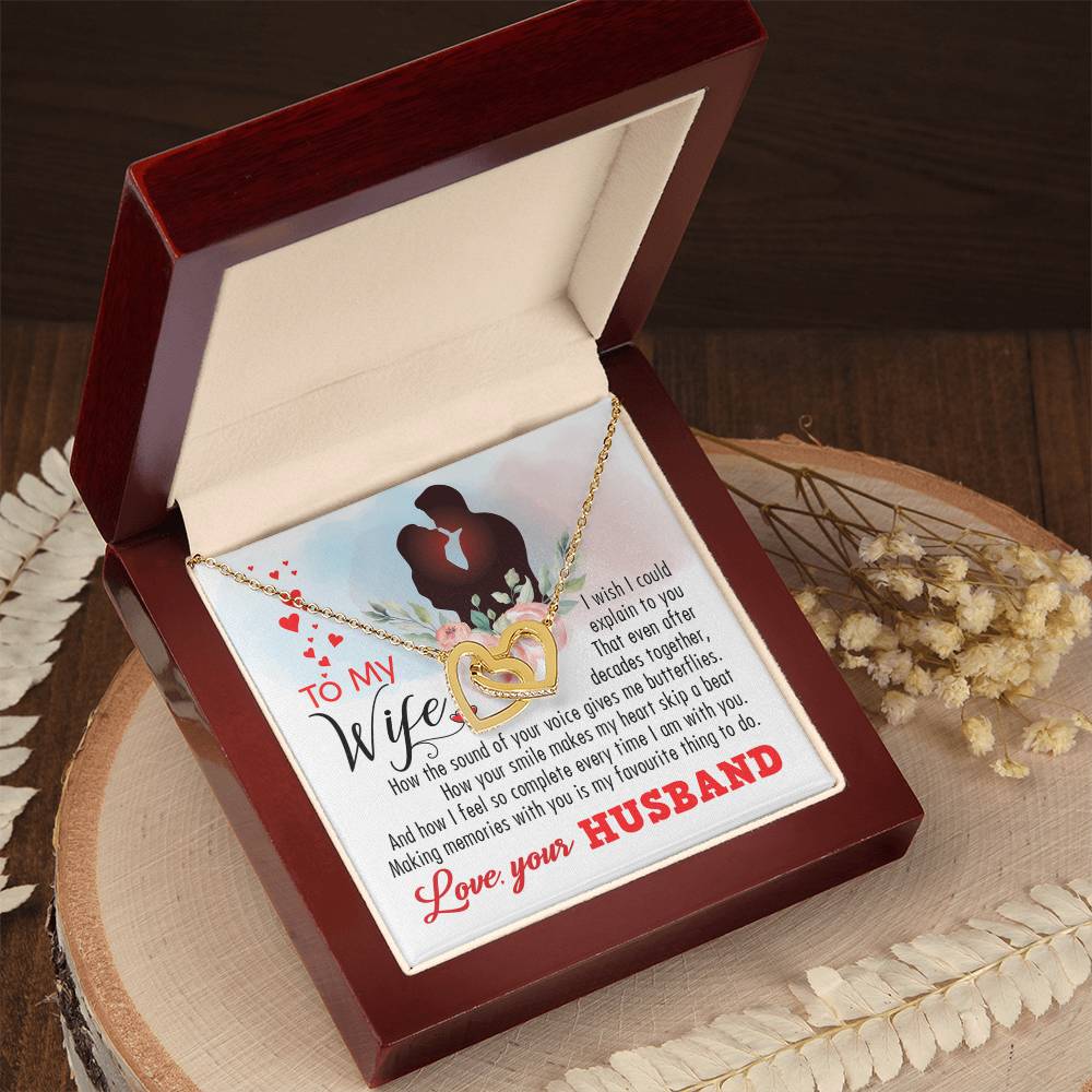 Gift For Wife - Interlocking Heart Necklace Interlocking Hearts Necklace