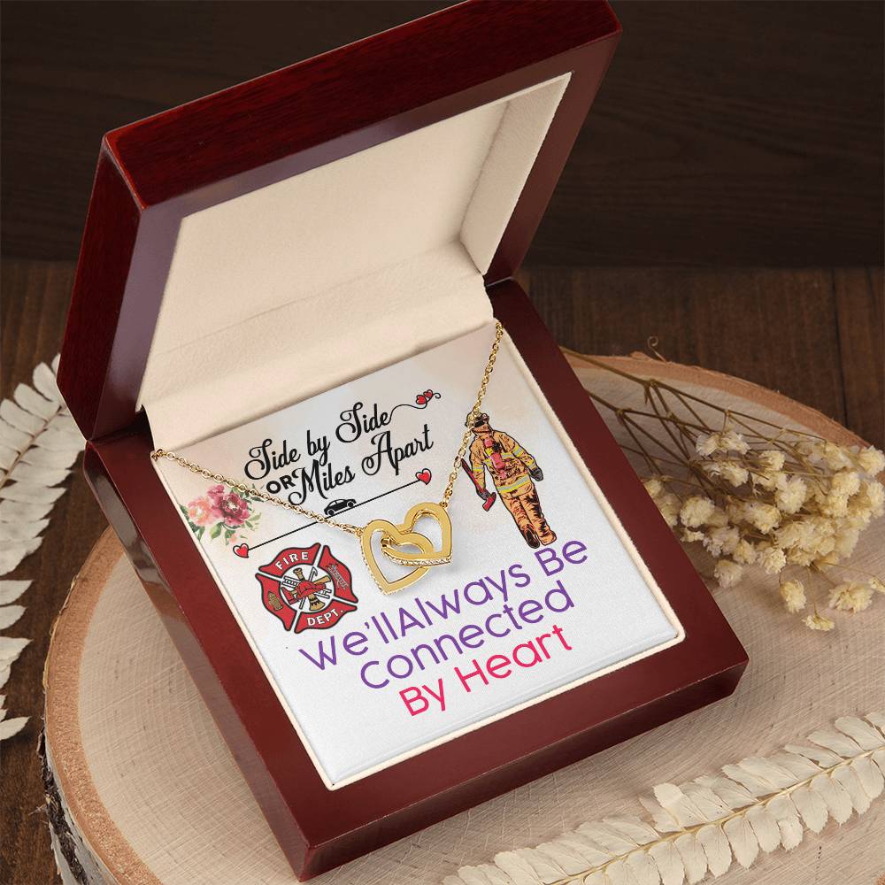 Firefighter'S Girlfriend- Interlocking Heart Necklace Interlocking Hearts Necklace