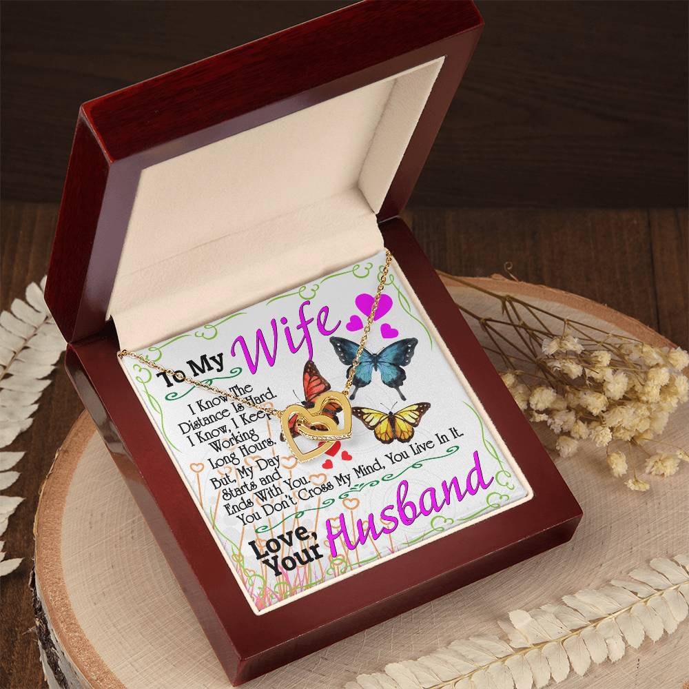 Gift For Wife - Interlocking Heart Necklace Interlocking Hearts Necklace