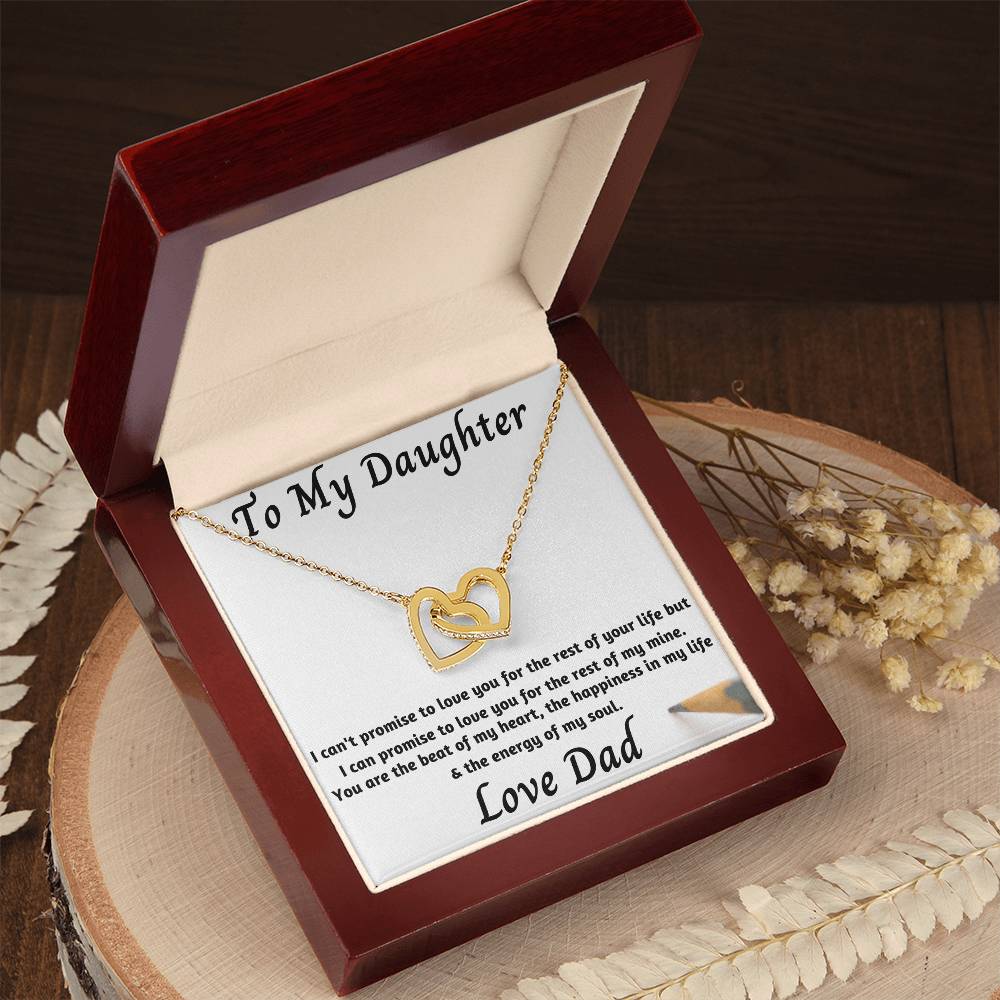 Limited Edition To My Daughter Interlocking Hearts Necklace