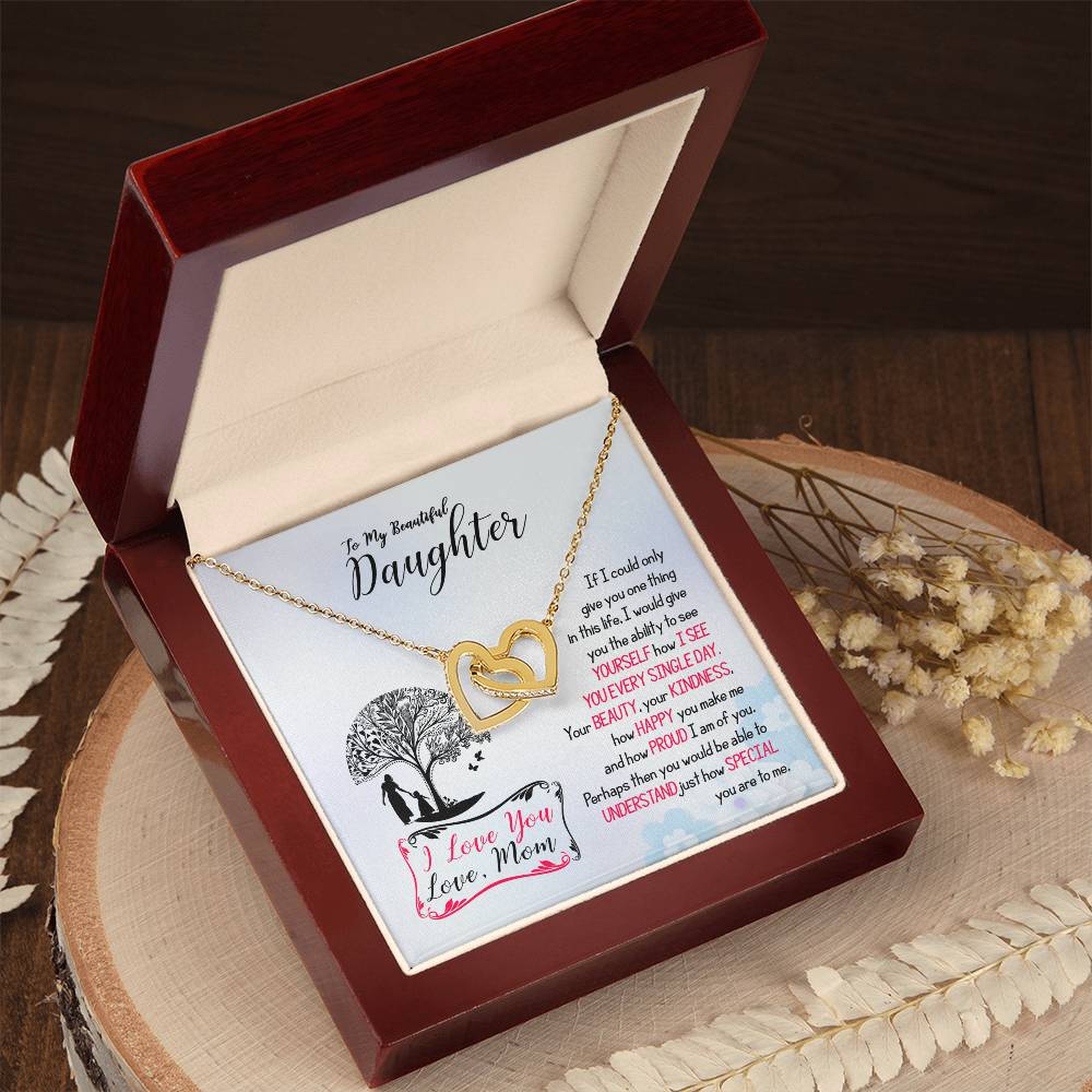 Gift From Mom To Daughter - Interlocking Hearts Necklace