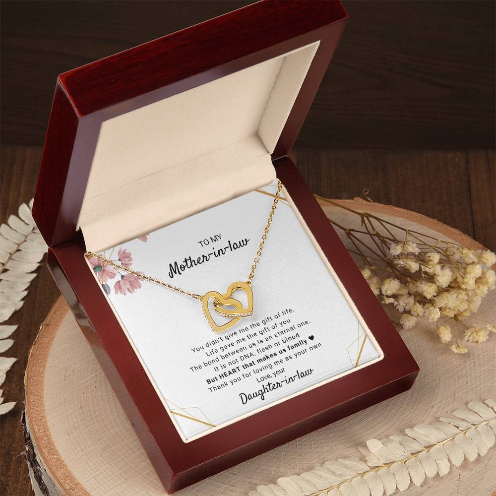 Life Gave Me The Gift Of You - Necklace Interlocking Hearts Necklace