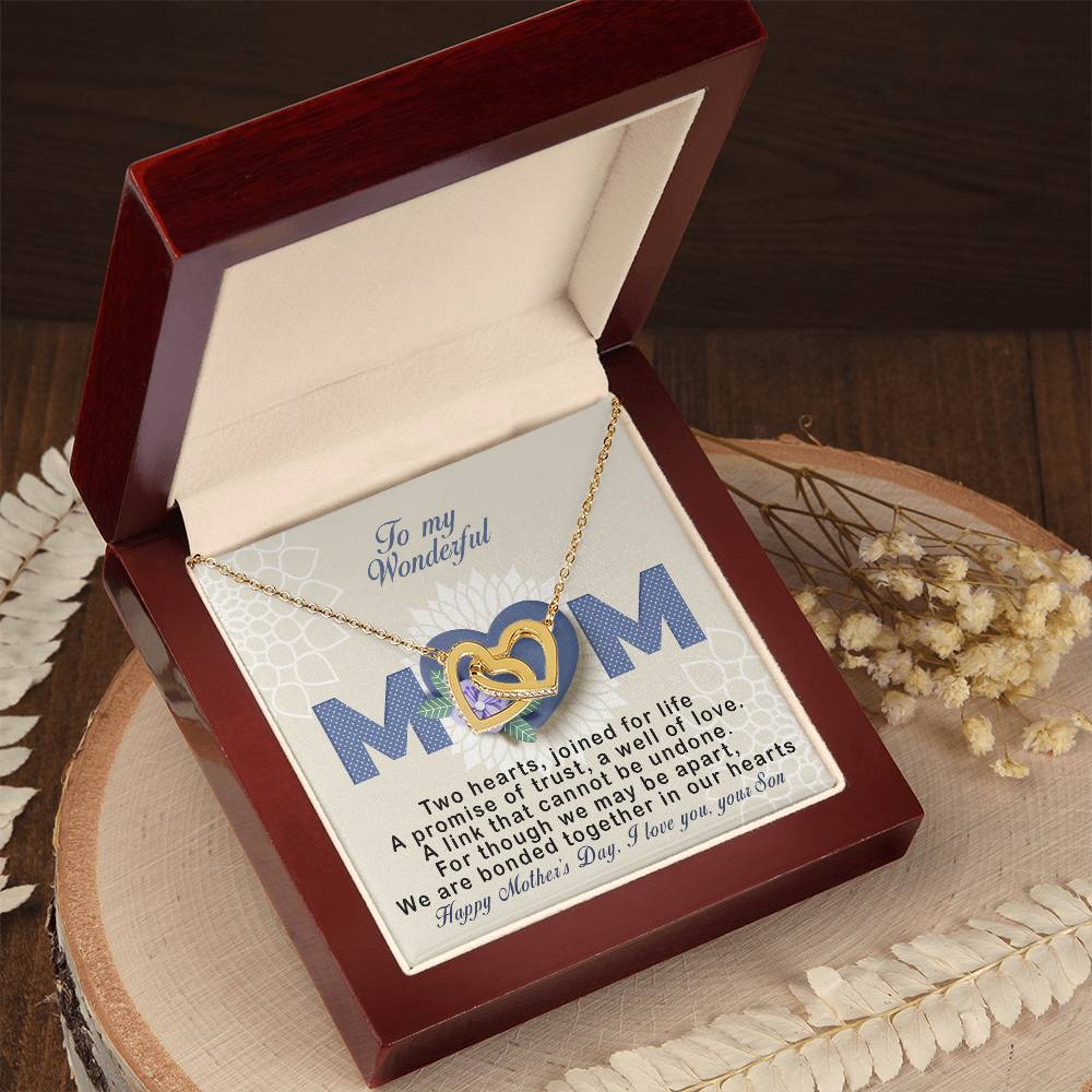 Sons ! Perfect Mother'S Day Gift - Unique Necklace Interlocking Hearts Necklace