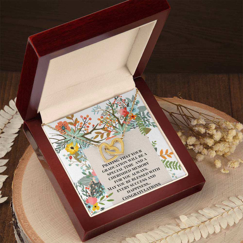 Graduation Gifts For Best Ffiend Interlocking Hearts Necklace