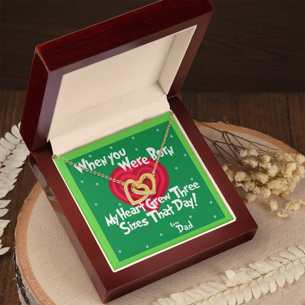 My Heart Grew Three Sizes Interlocking Hearts Necklace