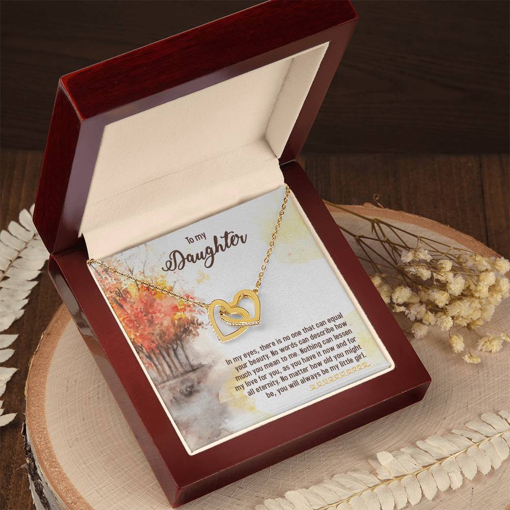 Interlocked Hearts Necklace - For Daughter Interlocking Hearts Necklace