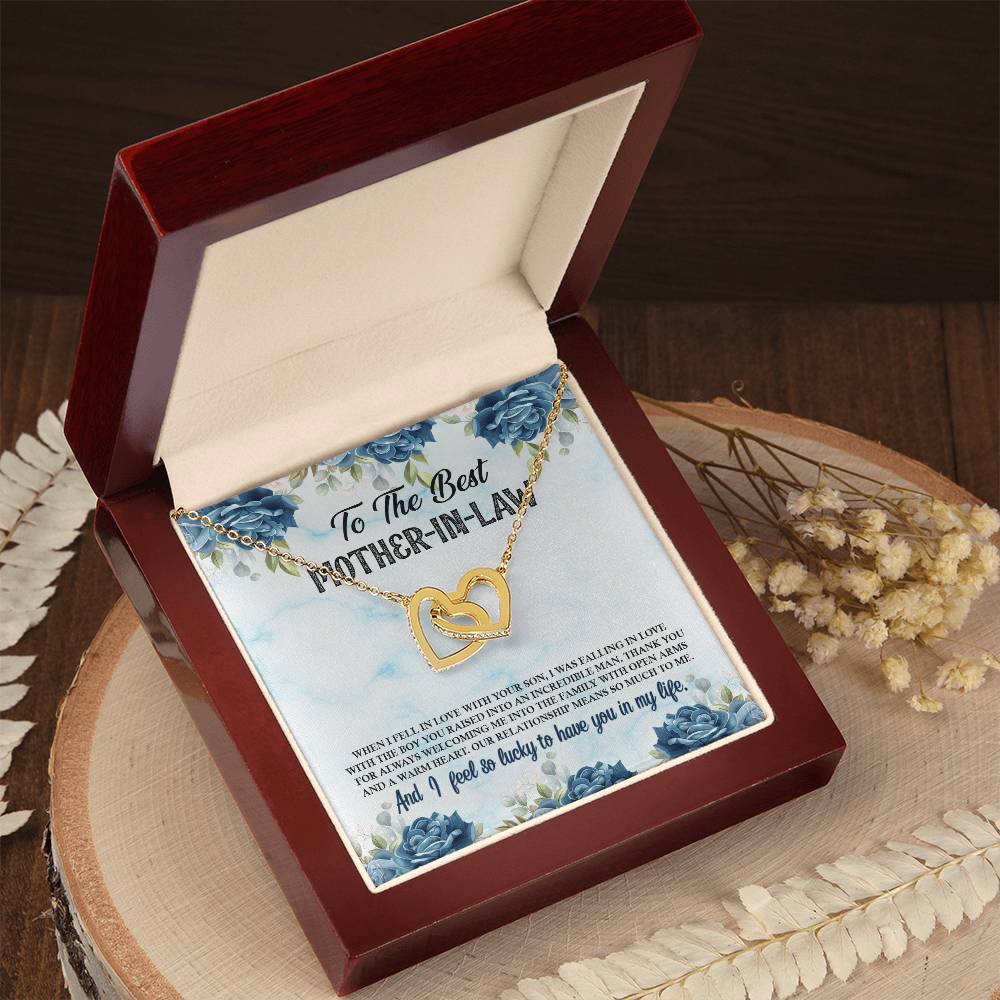 Interlocked Heart Neckless - For Mother In Law Interlocking Hearts Necklace