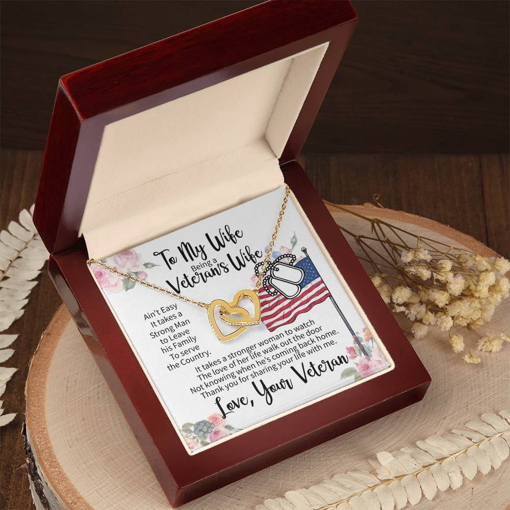 Veteran'S Wife - Interlocking Heart Necklace Interlocking Hearts Necklace