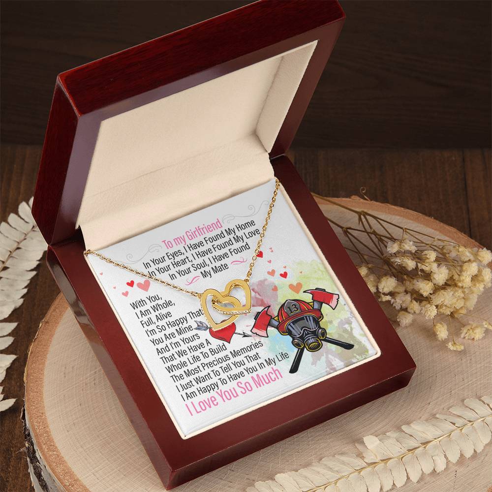 Firefighter'S Girlfriend - Interlocking Heart Necklace Interlocking Hearts Necklace