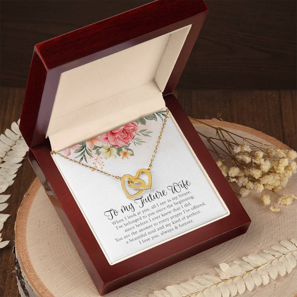 Interlocking Hearts - To Future Wife Interlocking Hearts Necklace
