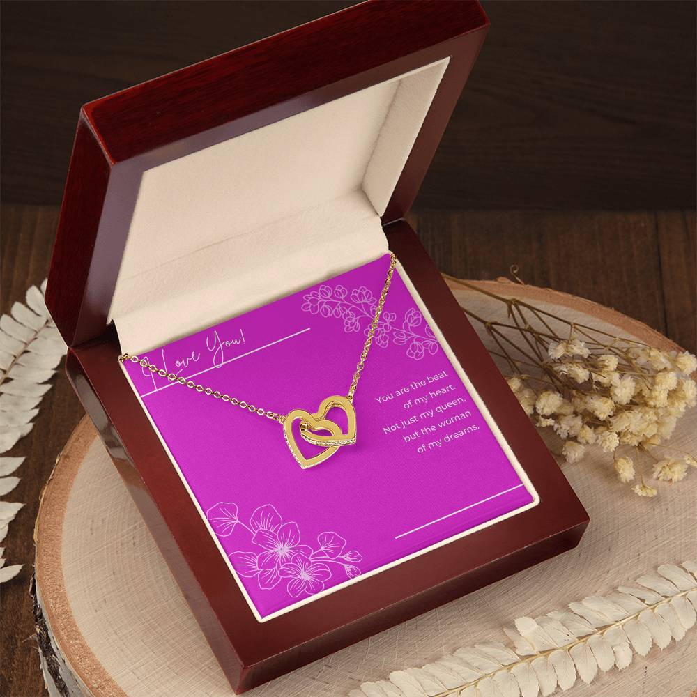 I Love You Linked Hearts Necklace Gift For Wife Interlocking Hearts Necklace