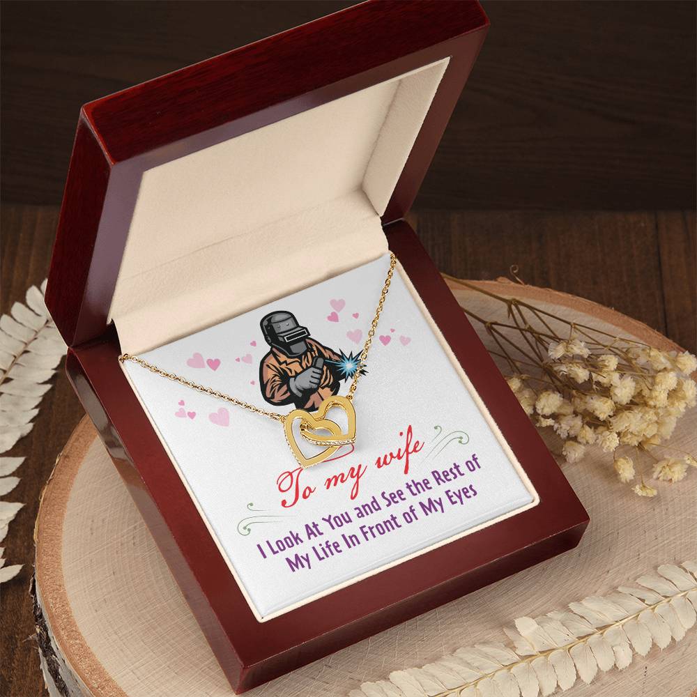 Welder'S Wife - Interlocking Heart Necklace Interlocking Hearts Necklace
