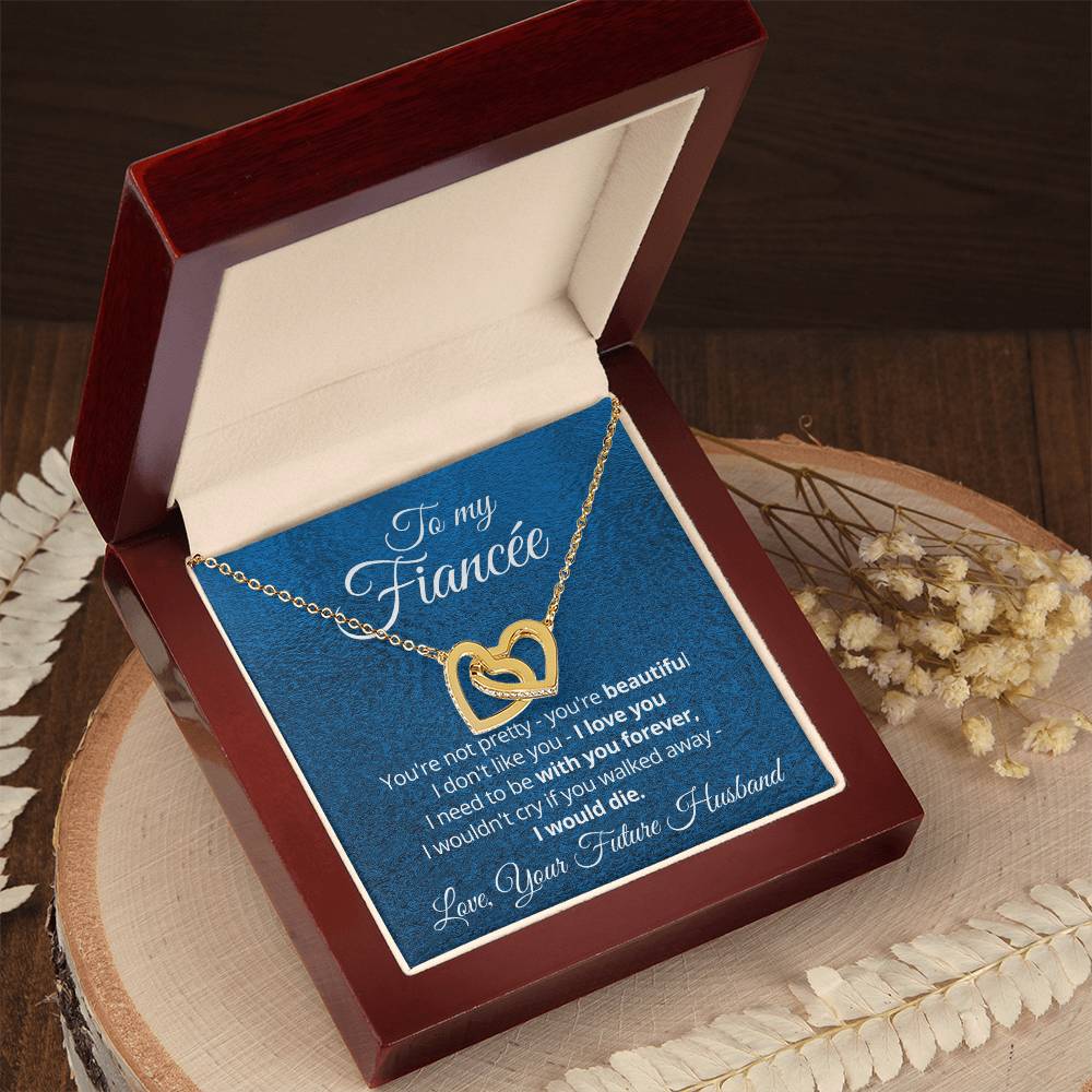 Linked Hearts Necklace Gift For Fiancee Interlocking Hearts Necklace