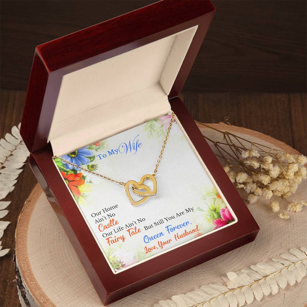 Husband To Wife Necklace Interlocking Hearts Necklace