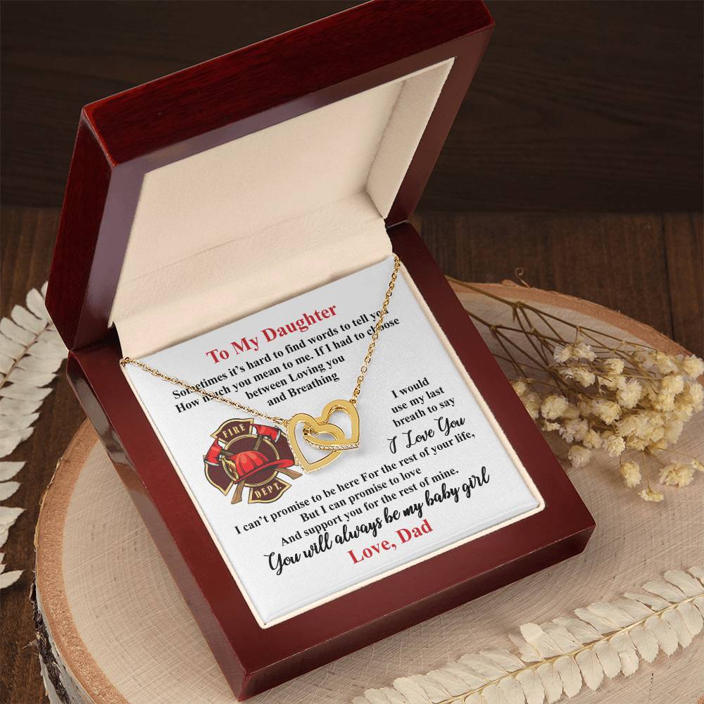 Firefighter'S Daughter - Interlocking Heart Necklace Interlocking Hearts Necklace