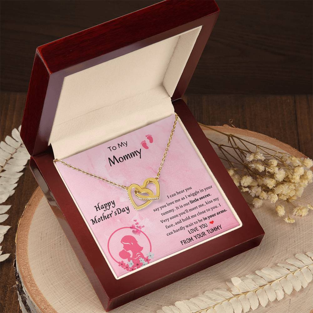 From Your Tummy - 2 Hearts - Necklace Interlocking Hearts Necklace